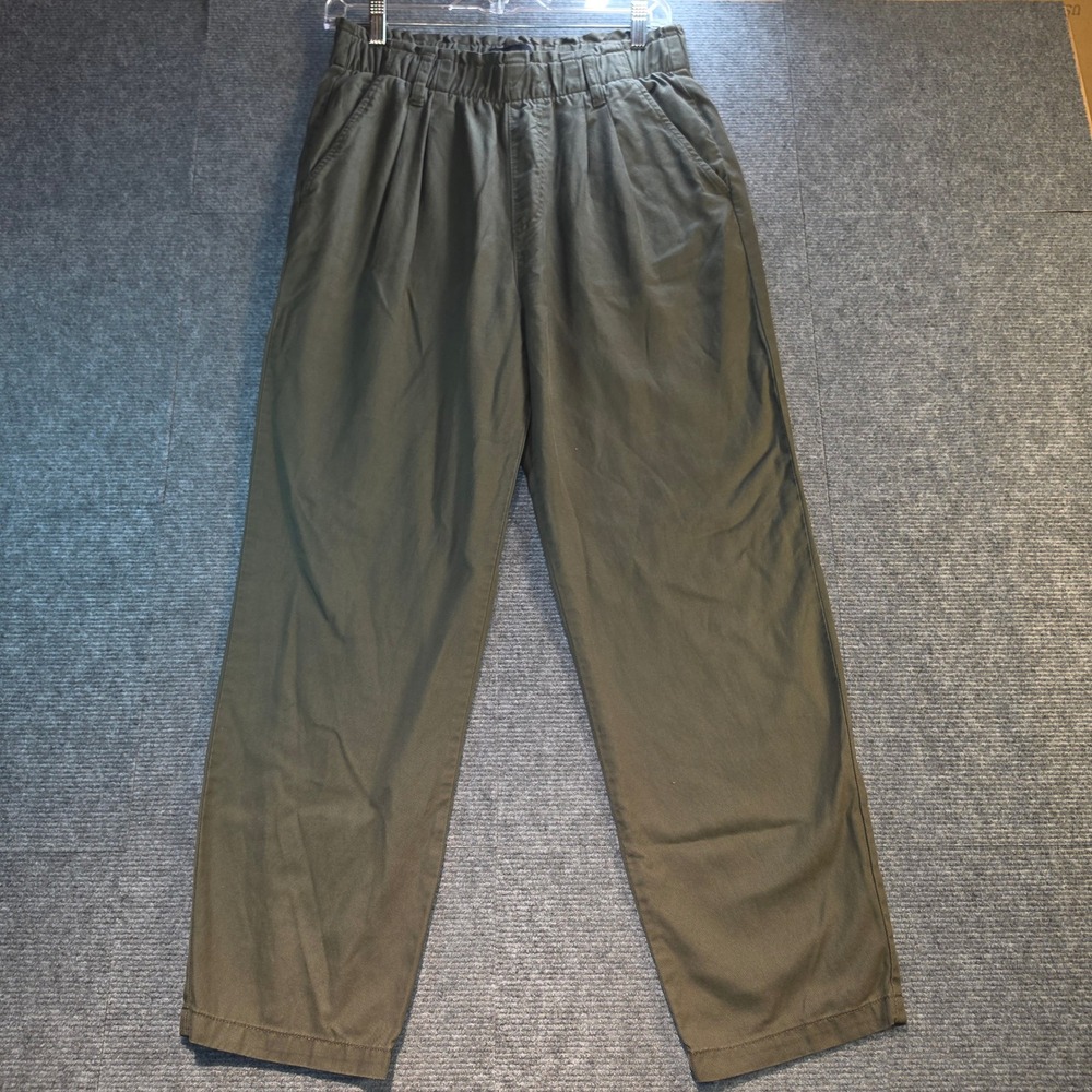 Sanctuary Pants Women Medium Olive Green Good Pleated Elastic Waist Utility